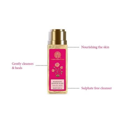 Forest Essentials Silkening Shower Wash Indian Rose Absolutebody Wash for Men and Women 50 ml - Shower Gels & Body Wash