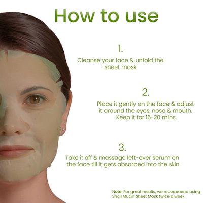 O3+ Snail Musin Instant Glass Sheet Mask 30 ml - Sheet Masks