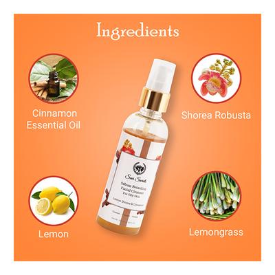Seer Secrets Lemon Shorea Cinnamon Sebum Retarding Facial Cleanser 100 ml - Face Creams