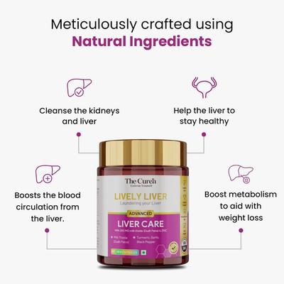 The Curen Lively Liver Advanced Liver Care Veg Capsule 60's - Vital Health