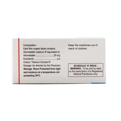 Atorsave 20mg Tablet 15'S - High Cholesterol-Dys