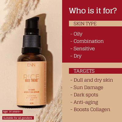 ENN Rice There Brightening Gel Face Wash And Hydrating Serum With Hyaluronic Acid kits 130 ml - Facial Kits