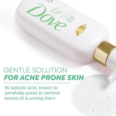 Dove 1% Salicylic Acid Formula Acne Clear Serum Body Wash, 300 ml - Shower Gels & Body Wash
