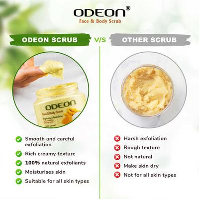 Odeon Turmeric & Yogurt Face And Body Scrub 300 ml - Scrubs & Exfoliants