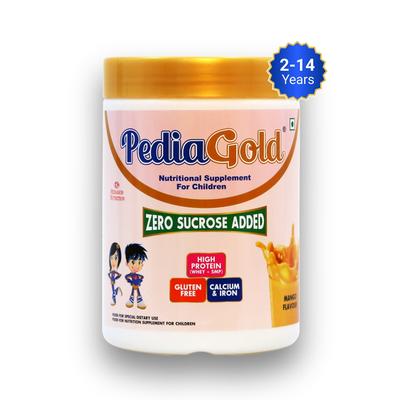 PediaGold Zero Added Sucrose Complete Nutrition Powder for Children - Mango Flavour 400 g - Protein Drink