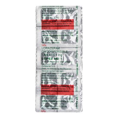 Lopez MD 1mg Tablet 10'S - Anxiety-Anx