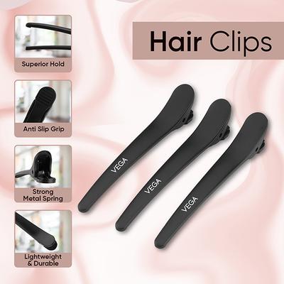 Vega Hair Clip For Styling, Hair Sectioning, Sectioning Clips For Haircut, Blow Dry For Salon Hc-02 - Hair Clips/Bands