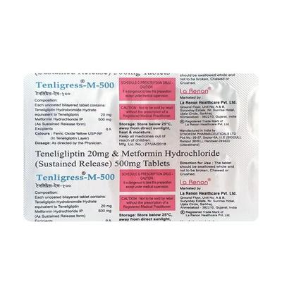 Tenligress M 20/500mg Tablet 10'S - Diabetes-Ant