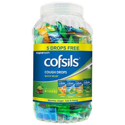 Cofsils Cough Drops - Assorted Flavours (Free 5 Drops) 210's - Sore Throat Lozenges
