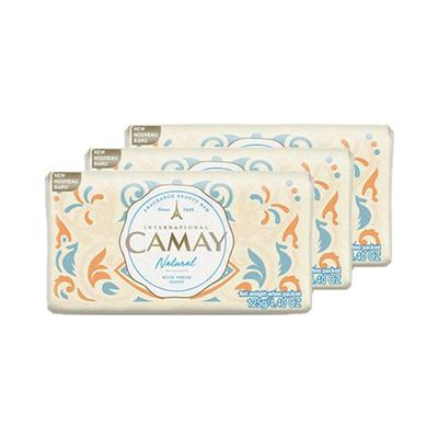 Camay Natural Cedarwood & Bergamot Beauty Soap with Indulging French Fragrance 125g 3's - Soaps