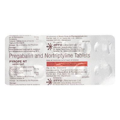 Pyrope NT Tablet 10'S - Neuropathic Pain-Dru
