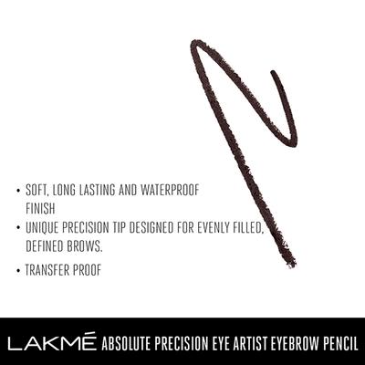 Lakme Absolute Precision Eye Artist Eyebrow Pencil Dark Brown 0.35 Gm - Eyebrow Pencils & Enhancers