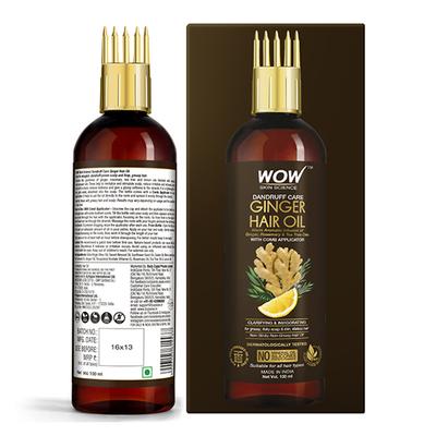 WOW Skin Science Ginger Hair Oil - with Comb Applicator 200 ml - Hair Oils