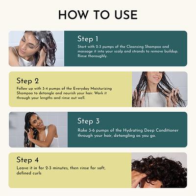 Fix My Curls Wash Day Trio, Cleansing & Moisturizing Shampoo