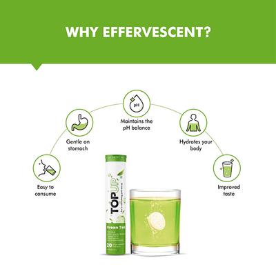 Nuvox TopUp Green Tea Effervescent Tablet - Green Apple 40's - Herbal/Green Teas