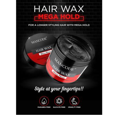 Mancode Mega Hold Hair Wax 100 gm - Hair Gels & Waxes