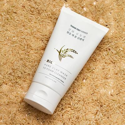 Thank You Farmer Rice Pure Clay Mask To Foam Cleanser 150 ml - Face Packs