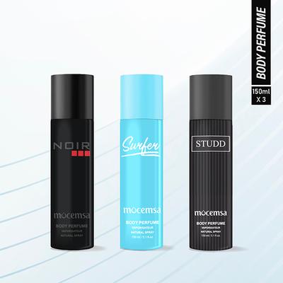 Mocemsa Deo Gift Pack - Noir And Surfer And Studd 450 ml - Men Perfumes (Edt/Edp)