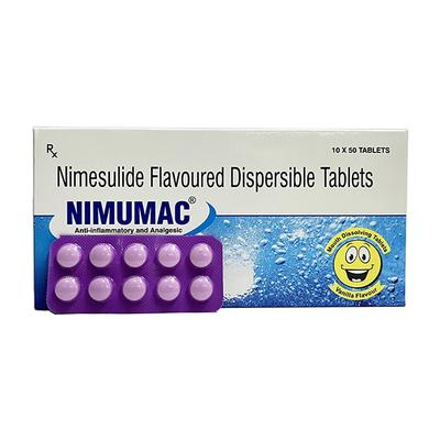 NIMUMAC VANILLA FLAVOUR MOUTH DISSOLVING Tablet 10's - Pain relief-Nsa
