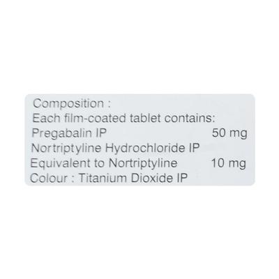 Meganeuron NT 50mg Tablet 10'S - Neuropathic Pain-Dru