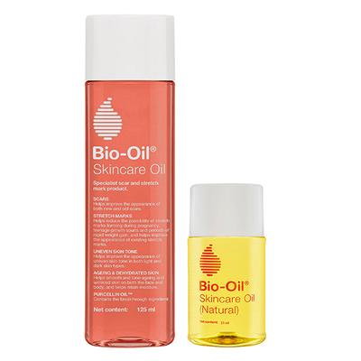 Bio-Oil Glow Combo (Original 125ml + Natural 25ml) suitable for Acne Scar Removal, Pigmentation, and Srtetch Marks 1's - Face Oils