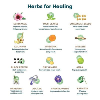 Wellbeing Nutrition Grandma's Kadha -Ayurvedic Natural Immunity Booster, Ayurvedic Kadha for Immunity, Cold, Cough, Sore Throat 15 Tablets - Vitamin C