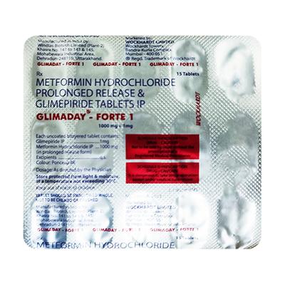 GLIMADAY FORTE 1 Tablet 15's - Diabetes-Ant