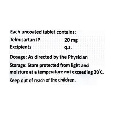 Telmiget 20mg Tablet 10'S - Hypertension-Ang