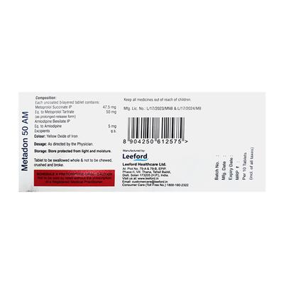 METADON AM 50 Tablet 10's - Hypertension-Bet