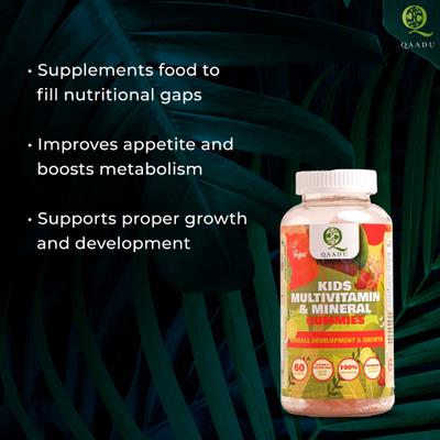 Qaadu Kids Multivitamin & Mineral Gummies 60's - Multi-Vitamins