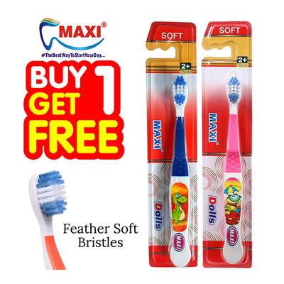 Maxi Dolls Junior Toothbrush - Soft (Buy 1 Get 1 Free) - Baby Oral Care