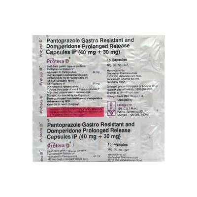 Protera D Capsule 15'S - Ulcer/Reflux/Flatulence-Aaa