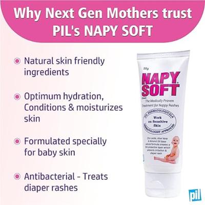 Napy Soft Cream (Pack of 2 X 50 g) 1's - Rash Creams