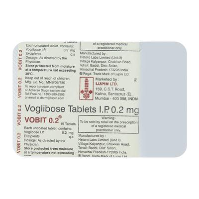 Vobit 0.2mg Tablet 15'S - Diabetes-Ant