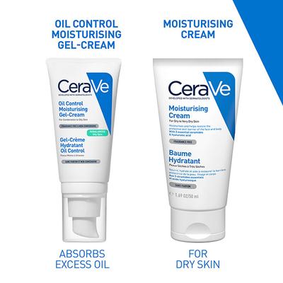 CeraVe Oil Control Gel-Cream Lightweight Moisturizer for Oily & Combination Skin with Shine Control 52 ml - Face Oils