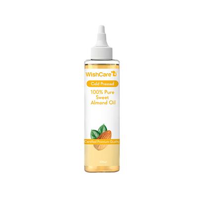 Wishcare 100% Pure Cold Pressed Sweet Almond Oil For Healthy Hair And Glowing Skin 200 ml - Hair Oils
