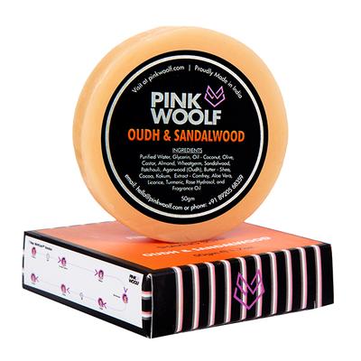 Pink Woolf Luxury Shaving Soap - Oudh & Sandalwood (Refill) 50 gm - Shaving Creams