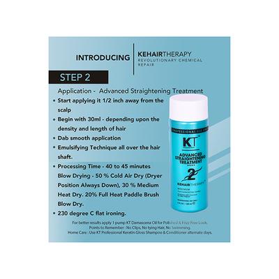 Kehairtherapy Professional Home Keratin Advanced Straightening Starter Kit 480 ml - Straight Hair