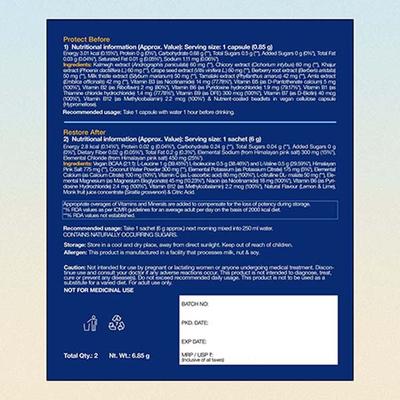 Wellbeing Nutrition Hangover Relief- Liver Support, Rapid Hydration & Faster Recovery 6.85 gm - Vital Health