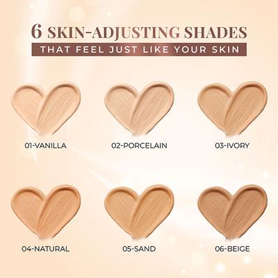 Just Herbs Serum Foundation Dewy Finish SPF 30 +Rosehip+ Rice Starch 01-Vanilla 20gm - Foundation