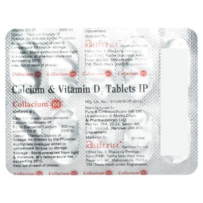 Collacium D3 Tablet 10'S - Supplements-Cal