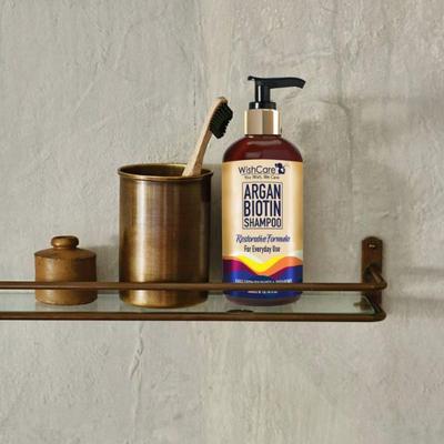 WishCare Argan Biotin Shampoo - Restorative Formula - Moroccan Argan Oil Shampoo 300 ml - Shampoos
