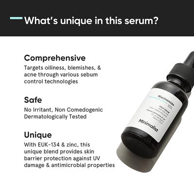 Minimalist Niacinamide 10% Face Serum with matmarine , zinc, acetyl glucosamine 30 ml - Face Serum