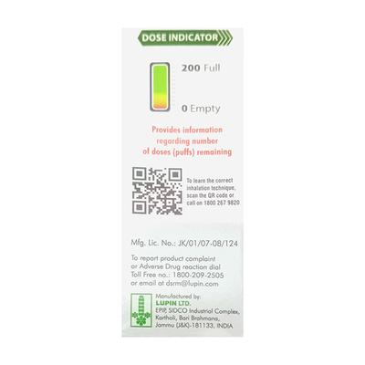 BUDATE 200 WITH DOSE COUNTER 200md Transhaler 12.2g - Asthma/COPD-Ast