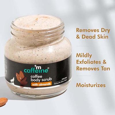 Mcaffeine Coffee Body Scrub With Almonds 100 gm - Scrubs & Exfoliants