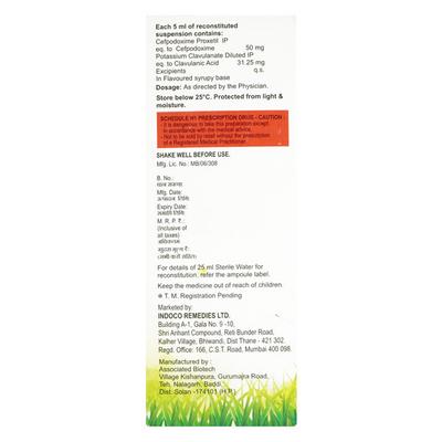 Bactogard CV 50mg Dry Syrup 30ml - Bacterial Infections-Cep