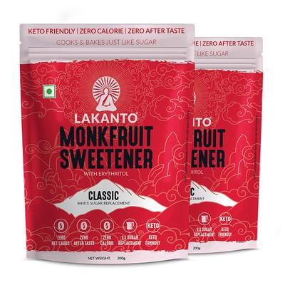 Lakanto Monkfruit Sweetener - Classic (Pack Of 2 x 200 g) 1's - Sugar Substitutes (Fitness)