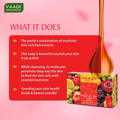 Vaadi Herbals Handmade Soap - Fruit Splash Mix Fruit 75 gm - Soaps