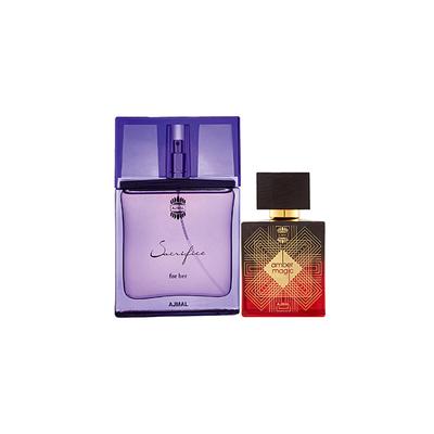 Ajmal Sacrifice For Her EDP Floral Musky Perfume And Amber Magic EDP Spicy Aromatic Perfume 150 ml - Perfumes (Edt/Edp)