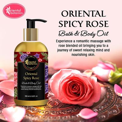 Oriental Botanics Bath & Body Oil - Oriental Spicy Rose 200 ml - Massage Oils